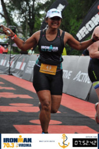 Dr Dipa Patel running in Ironman race in Virginia