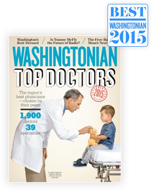 Washingtonian top doctors magazine cover