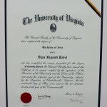 University of Virginia conferred the degree of Bachelor of Arts to Dipa Patel