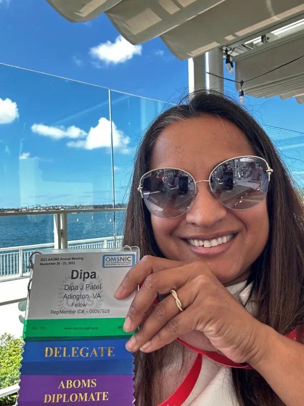 Dr. Patel at AAOMS 2023 in San Diego